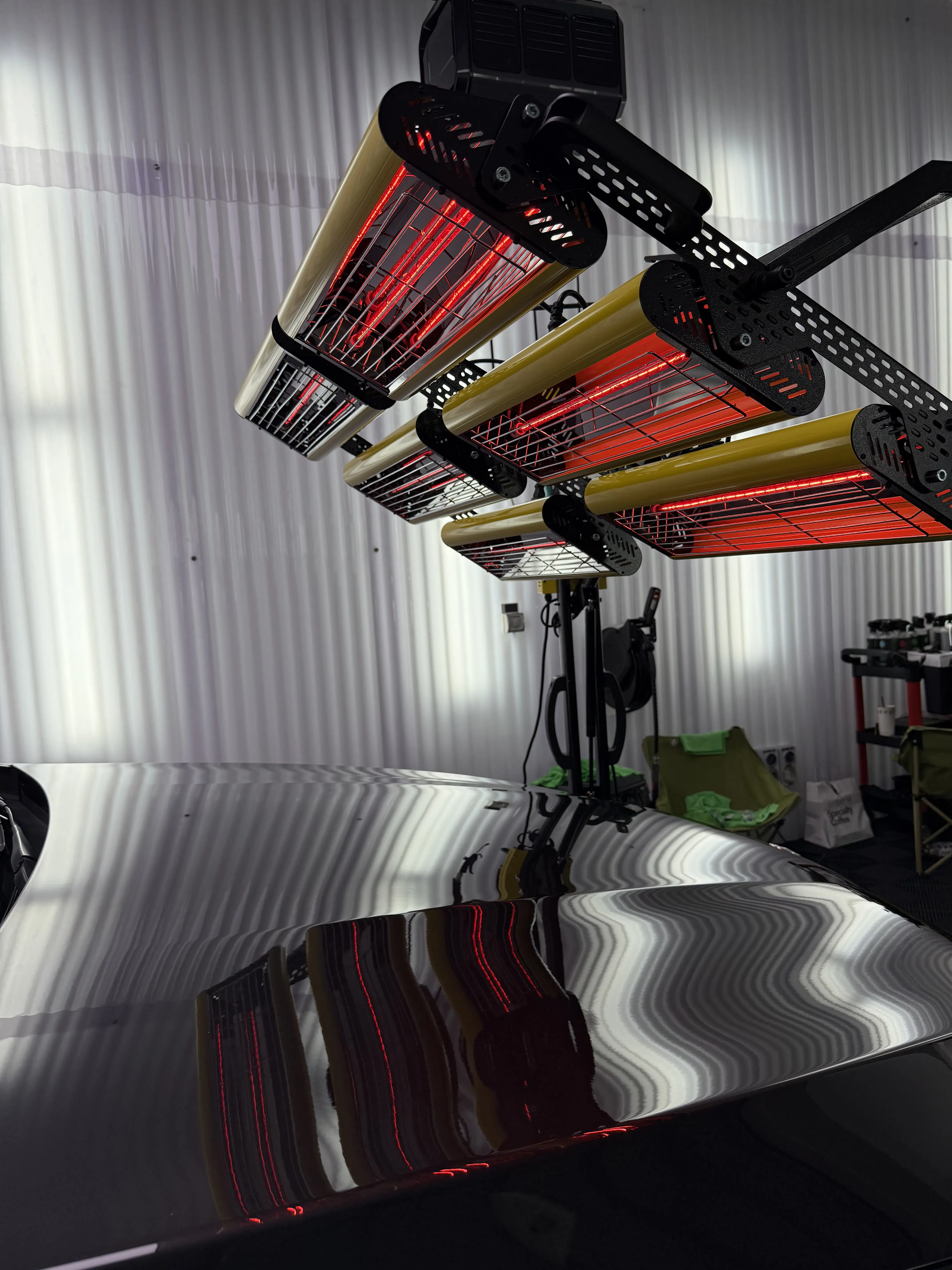 Infrared curing and coating work at Garage Hub