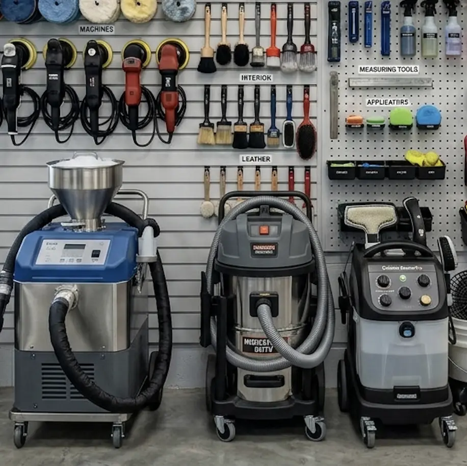 Garage Hub detailing tools and equipment